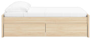 Onita Natural Full Platform Bed with 1 Side Storage - EB9632B8