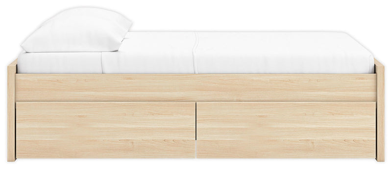 Onita Natural Full Platform Bed with 1 Side Storage - EB9632B8