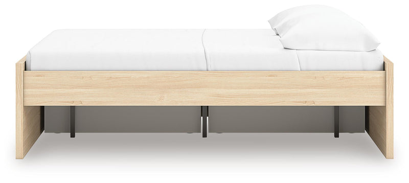 Onita Natural Full Platform Bed with 1 Side Storage - EB9632B8