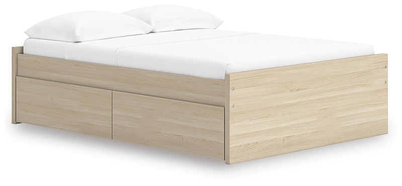Onita Natural Full Platform Bed with 2 Side Storage - EB9632B14