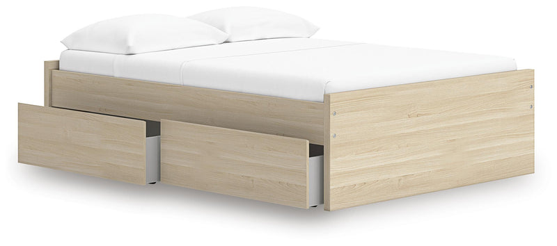 Onita Natural Full Platform Bed with 2 Side Storage - EB9632B14