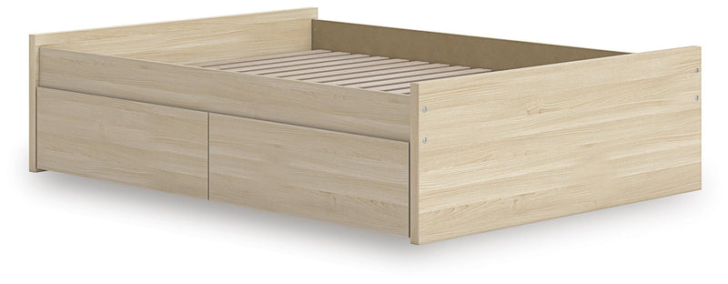 Onita Natural Full Platform Bed with 2 Side Storage - EB9632B14
