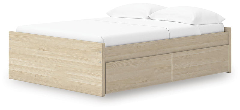Onita Natural Full Platform Bed with 2 Side Storage - EB9632B14