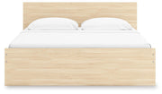 Onita Natural King Panel Platform Bed with 1 Side Storage - EB9632B23