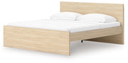Onita Natural King Panel Platform Bed with 1 Side Storage - EB9632B23