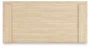 Onita Natural King Panel Platform Bed with 1 Side Storage - EB9632B23