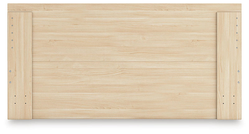 Onita Natural King Panel Platform Bed with 1 Side Storage - EB9632B23