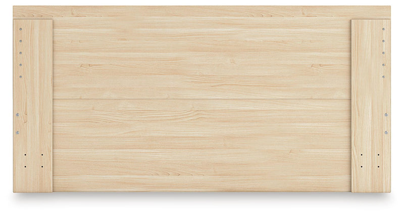 Onita Natural King Panel Platform Bed with 2 Side Storage - EB9632B24