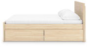Onita Natural King Panel Platform Bed with 2 Side Storage - EB9632B24