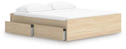 Onita Natural King Platform Bed with 1 Side Storage - EB9632B20