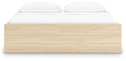 Onita Natural King Platform Bed with 1 Side Storage - EB9632B20