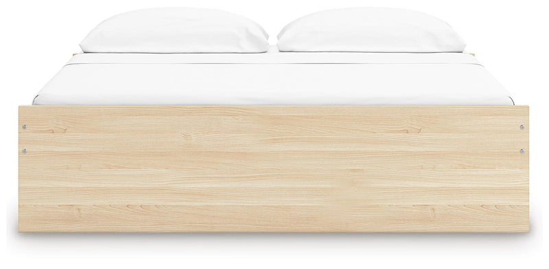 Onita Natural King Platform Bed with 1 Side Storage - EB9632B20