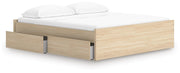 Onita Natural King Platform Bed with 2 Side Storage - EB9632B21