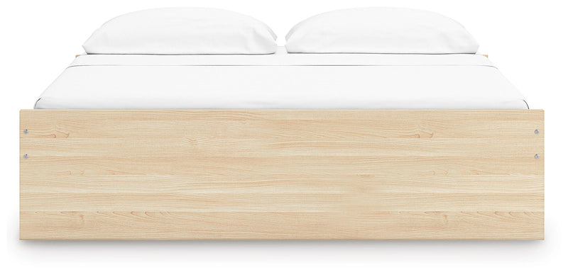 Onita Natural King Platform Bed with 2 Side Storage - EB9632B21