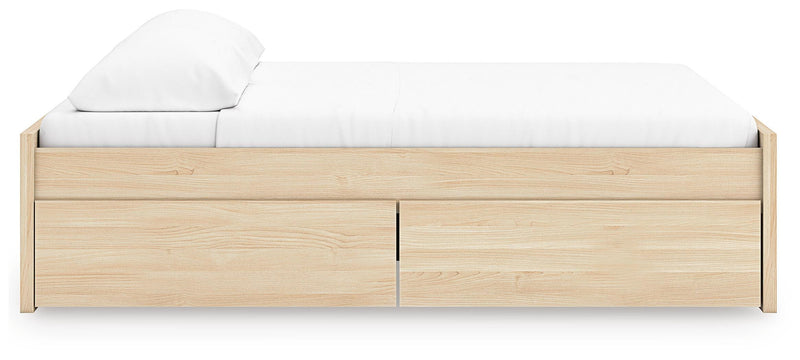 Onita Natural King Platform Bed with 2 Side Storage - EB9632B21