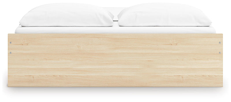 Onita Natural King Platform Bed with 2 Side Storage - EB9632B21