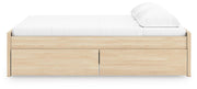 Onita Natural King Platform Bed with 2 Side Storage - EB9632B21