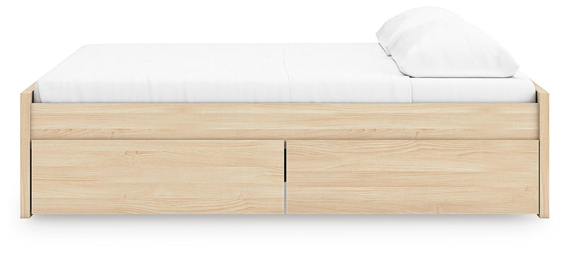 Onita Natural King Platform Bed with 2 Side Storage - EB9632B21