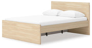 Onita Natural Queen Panel Platform Bed with 1 Side Storage - EB9632B12