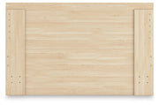 Onita Natural Queen Panel Platform Bed with 1 Side Storage - EB9632B12