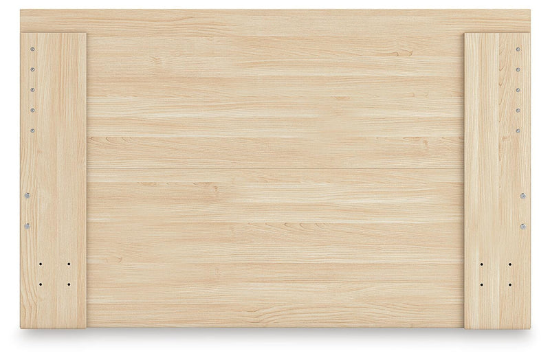 Onita Natural Queen Panel Platform Bed with 1 Side Storage - EB9632B12