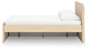 Onita Natural Queen Panel Platform Bed with 1 Side Storage - EB9632B12