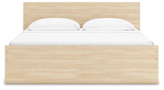 Onita Natural Queen Panel Platform Bed with 2 Side Storage - EB9632B18