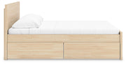 Onita Natural Queen Panel Platform Bed with 2 Side Storage - EB9632B18