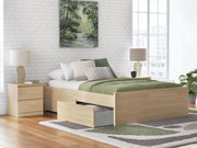 Onita Natural Queen Platform Bed with 1 Side Storage - EB9632B9
