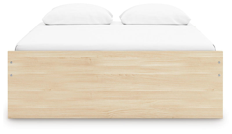 Onita Natural Queen Platform Bed with 1 Side Storage - EB9632B9