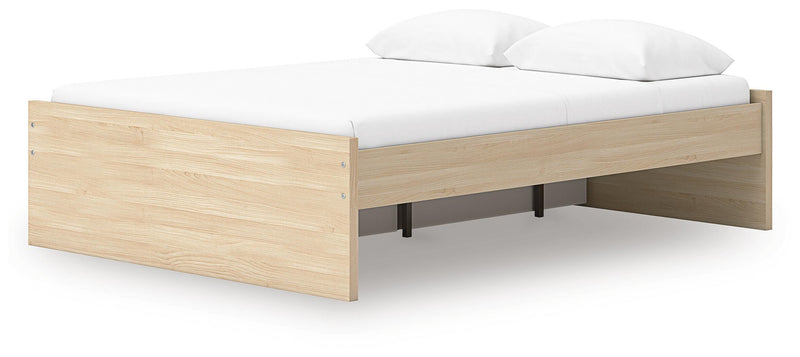 Onita Natural Queen Platform Bed with 1 Side Storage - EB9632B9