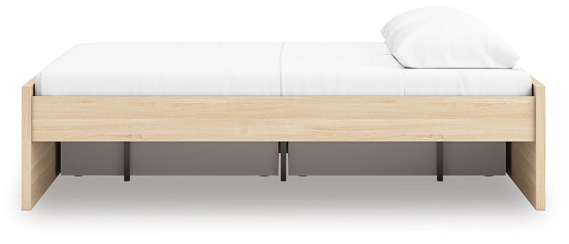 Onita Natural Queen Platform Bed with 1 Side Storage - EB9632B9
