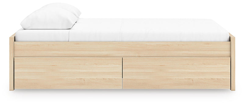 Onita Natural Queen Platform Bed with 2 Side Storage - EB9632B15