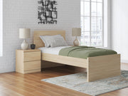 Onita Natural Twin Panel Platform Bed - EB9632B4