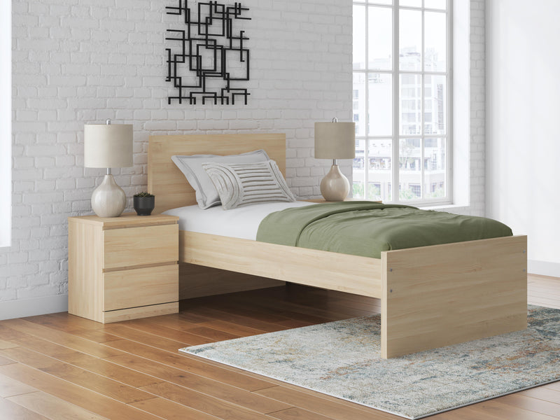 Onita Natural Twin Panel Platform Bed - EB9632B4