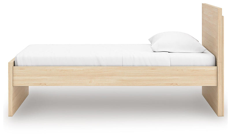 Onita Natural Twin Panel Platform Bed - EB9632B4