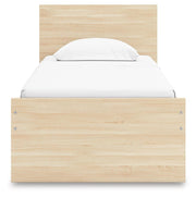 Onita Natural Twin Panel Platform Bed with 1 Side Storage - EB9632B10