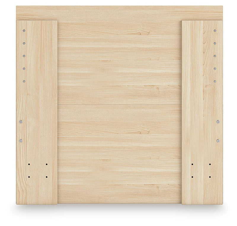 Onita Natural Twin Panel Platform Bed with 1 Side Storage - EB9632B10