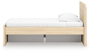 Onita Natural Twin Panel Platform Bed with 1 Side Storage - EB9632B10
