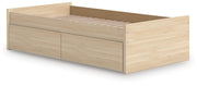 Onita Natural Twin Platform Bed with 1 Side Storage - EB9632B7