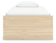 Onita Natural Twin Platform Bed with 1 Side Storage - EB9632B7