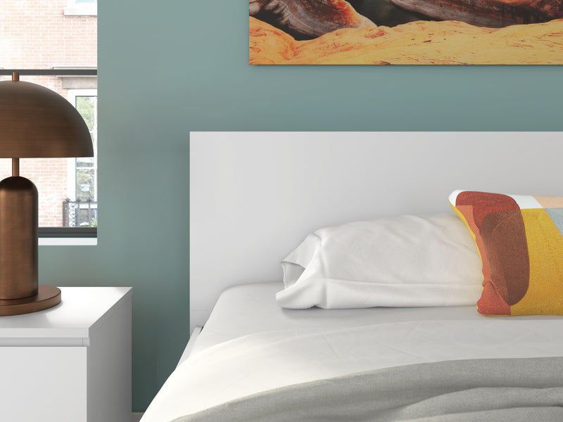 Onita White King Panel Platform Bed - EB9630B19
