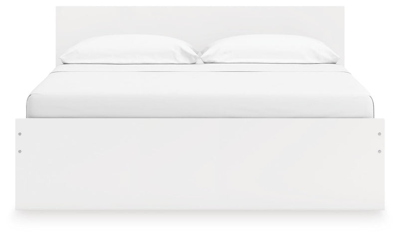 Onita White King Panel Platform Bed with 2 Side Storage - EB9630B21