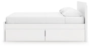 Onita White King Panel Platform Bed with 2 Side Storage - EB9630B21