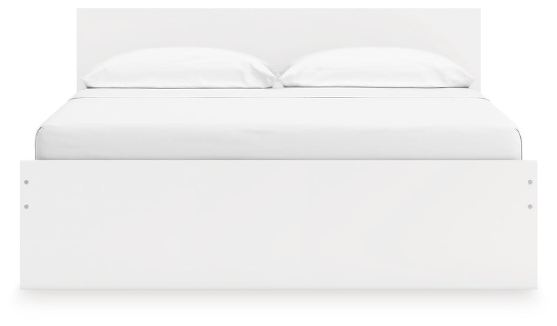 Onita White King Panel Platform Bed with Storage - EB9630B20