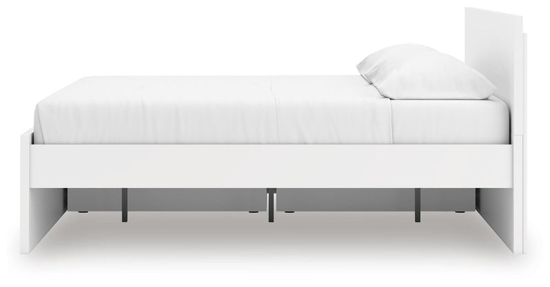 Onita White King Panel Platform Bed with Storage - EB9630B20
