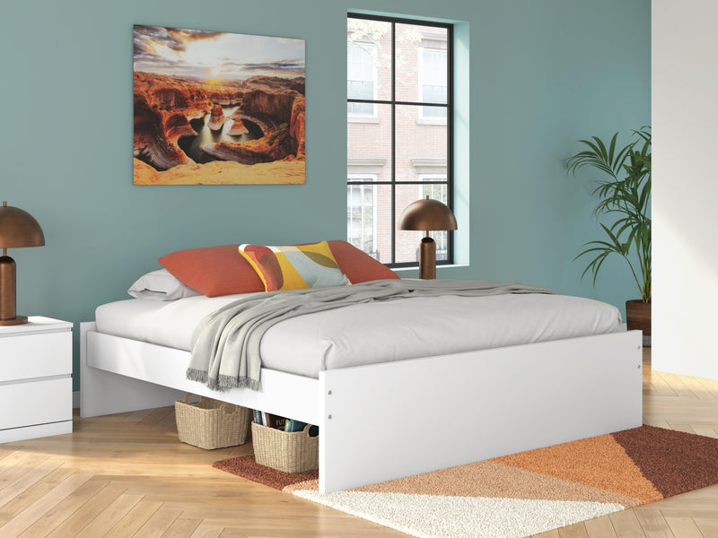 Onita White King Platform Bed - EB9630B17
