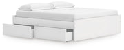 Onita White King Platform Bed with 1 Side Storage - EB9630B23