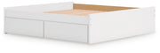 Onita White King Platform Bed with 1 Side Storage - EB9630B23