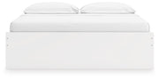 Onita White King Platform Bed with 1 Side Storage - EB9630B23